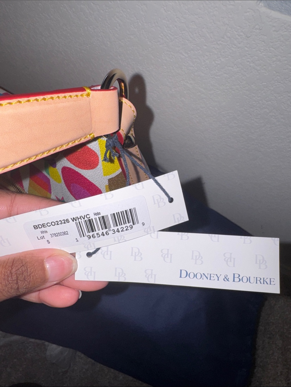 Dooney & Bourke Multicolor Logo Print Hobo Bag - Picture 17 of 17